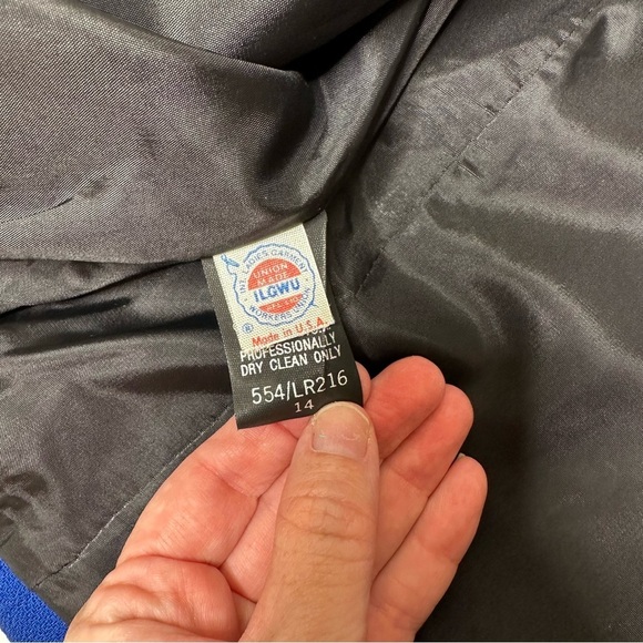 Vintage Lillie Rubin Pure Wool Gold Button Lined Blazer Jacket Union Made USA - Picture 7 of 8